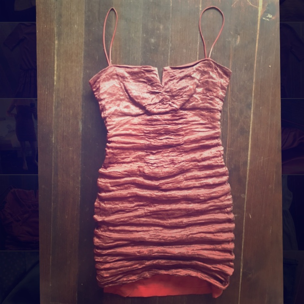 Nicole Miller Silk Ruched Mini Dress